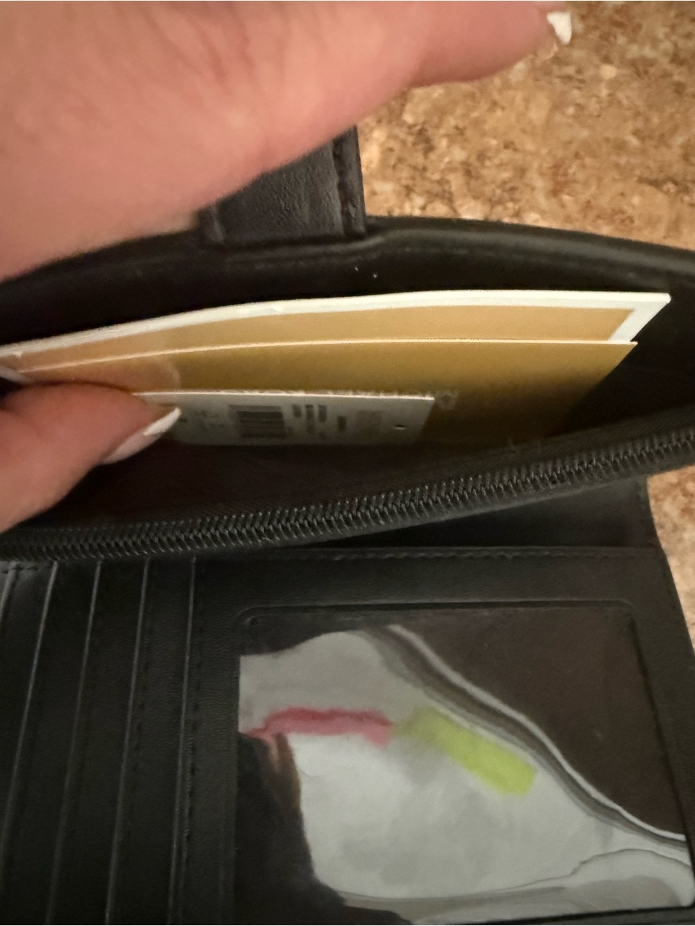Michael Kors Black Wallet with Gold MK Logo EUC - Picture 9 of 12